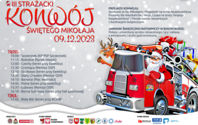 Zdjęcie do 09.12.2023r: III Strażacki Konw&oacute;j Świętego Mikołaja
