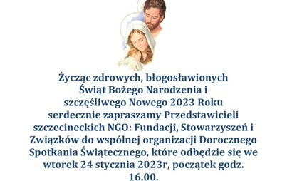 Zdjęcie do Wtorek 24.01.2023r, początek godz. 16.00: Świąteczne Spotkanie NGO z JST