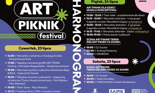 Zdjęcie do Art Piknik Festival rusza już od 23.07.26r. Przed nami dzień pełen sztuki, filmu i rodzinnych atrakcji
